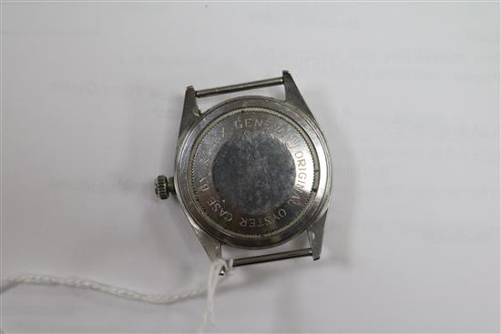 A gentlemans stainless steel Tudor Oyster Prince automatic wrist watch.